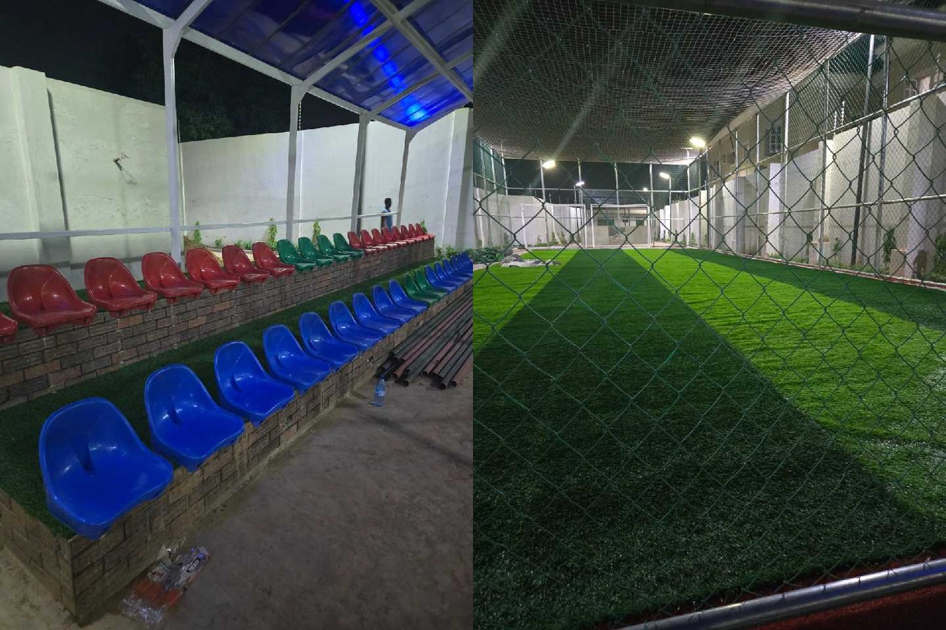DADA Global Ventures sports facility — artificial turf pitch and spectator stand Nigeria